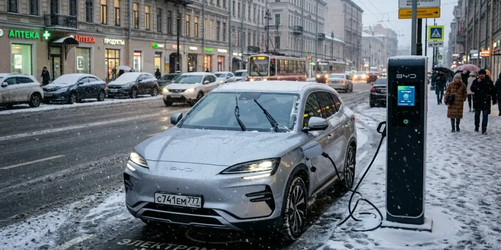 Реальный запас хода BYD зимой: тест при -25°C