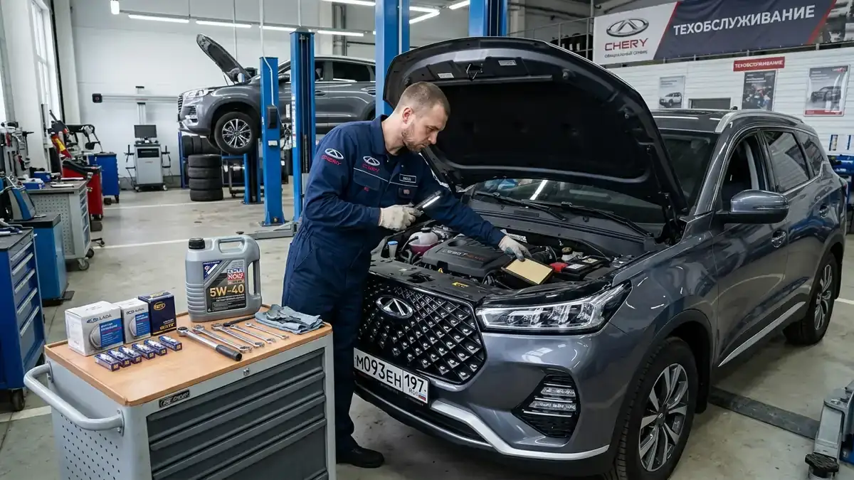Сервисный осмотр и регламентная замена фильтров на Chery Tiggo 7 Pro Max 1.6T