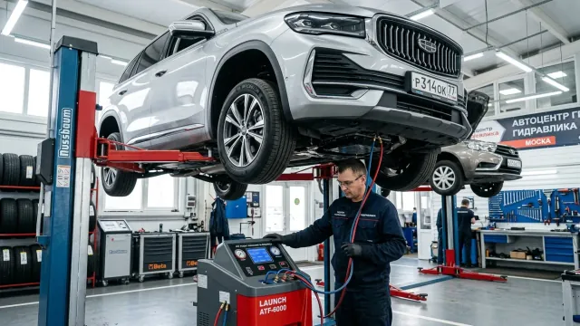Замена масла АКПП Aisin Geely Monjaro: гид