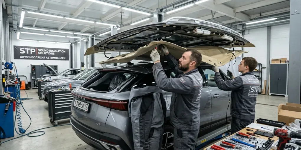 Шумоизоляция крыши Omoda C5: убираем конденсат